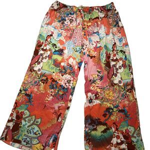 Natori Lounge Pants Size M Floral Japanese Print